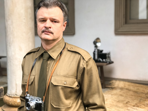 Close up portrait of a cameraman.